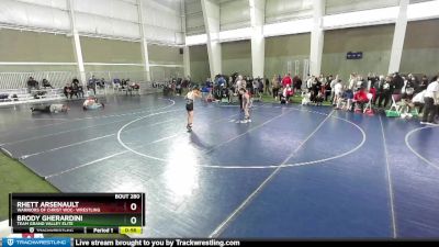 96 lbs Quarterfinal - Rhett Arsenault, Warriors Of Christ WOC- Wrestling vs Brody Gherardini, Team Grand Valley Elite