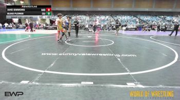 132 lbs 5th Place - Jake Simmons, Oakdale vs Elias Flores, California Grapplers