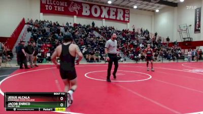 133 lbs Cons. Round 2 - Jesus Alcala, Evergreen State College vs Jacob Enrico, Pacific (OR)