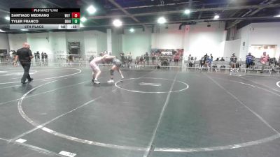 144 lbs 5th Place - Santiago Medrano, Wlv Jr Wrestling vs Tyler Franco, Bonita HS