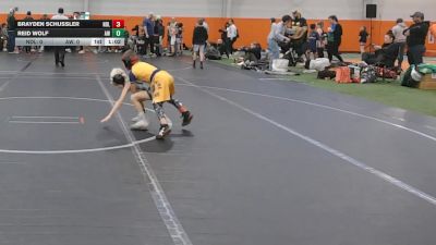 48 lbs Round 1 (4 Team) - Reid Wolf, Aurora Wrestling vs Brayden Schussler, Notre Dame Lions