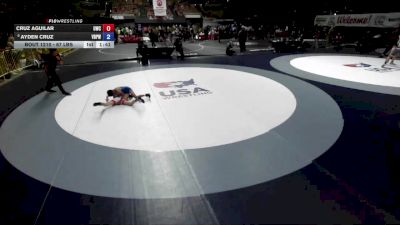 67 lbs Cons. Round 3 - Cruz Aguilar, United Wrestling Club vs Ayden Cruz, Vasky Bros\Pitman Wrestling Club