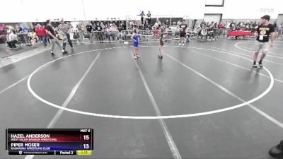 64 lbs Round 2 - Hazel Anderson, West Salem Bangor Wrestling vs Piper Moser, Kaukauna Wrestling Club