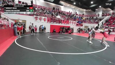 JH 138 lbs Champ. Round 1 - Brinley Bean, ELGIN vs Brenlynn Moore, SHAWNEE