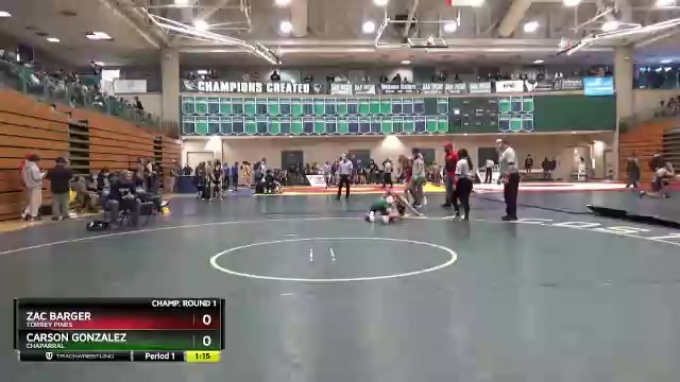 120 lbs Champ. Round 1 - Carson Gonzalez, Chaparral vs Zac Barger ...