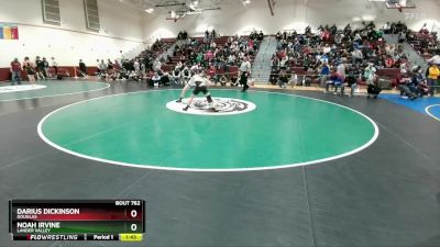 126 lbs 1st Place Match - Noah Irvine, Lander Valley vs Darius Dickinson, Douglas