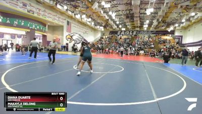 190 Girls Quarterfinal - Makayla Delong, Southwest EC vs Diana Duarte, San Marcos