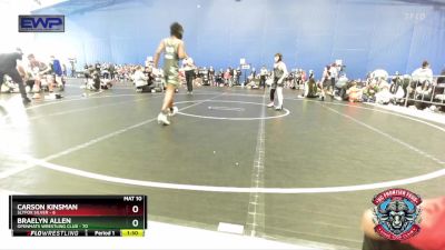 110 lbs Round 3 (4 Team) - Braelyn Allen, OpenMats Wrestling Club vs Carson Kinsman, Slyfox Silver