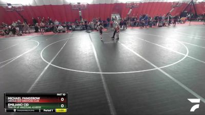 59 lbs Cons. Round 3 - Emiliano Cid, Toss Em Up Wrestling Academy vs Michael Fangerow, Lincoln-Way Wrestling Club