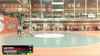 138 lbs Quarterfinal - Boone Bowman, Blackfoot High School vs Jack Eddins, Grace