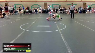 84 lbs Round 3 (6 Team) - Deklan Wills, Lions Den vs Jackson Duker, North Baltimore WC