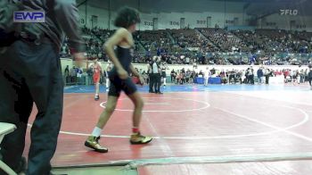 88 lbs Round Of 64 - Bryson McQueen, Broken Arrow Junior High vs Shrayder Catron, Tahlequah Middle School