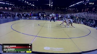 133 lbs Round 1 (4 Team) - Tommy Maddox, West Virginia vs Kyle Burwick, North Dakota State