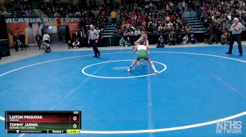 103 lbs 1st Place Match - Tommy Jarnig, Seward High School vs Laiton Pingayak, Chevak