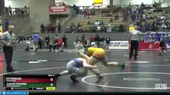 AA 152 lbs Cons. Round 3 - Justin Mumaw, Hendersonville vs Cy Fowler, Cleveland