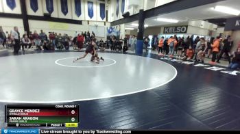 110lbs Cons. Round 1 - Grayce Mendez, Othello (Girls) vs Sarah Aragon, Prairie (Girls)