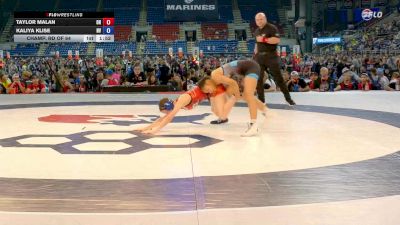 95 lbs Champ. Rd Of 64 - Taylor Malan, OH vs Kaliya Klise, NV