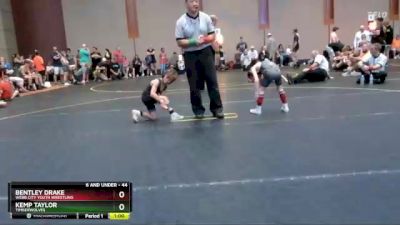 44 lbs Semifinal - Bentley Drake, Webb City Youth Wrestling vs Kemp Taylor, Timberwolves