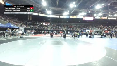 100 lbs Champ. Round 3 - Tailynn Hirchert, Nampa vs Teyah Tionquiao, Forest Grove