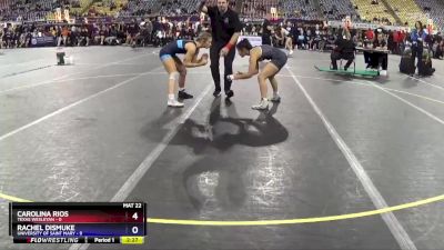 124 lbs Quarters & 1st Wb (16 Team) - Rachel Dismuke, University Of Saint Mary vs Carolina Rios, Texas Wesleyan