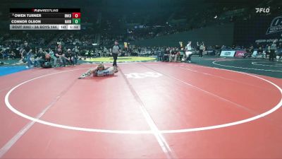 3A Boys 144 lbs Quarterfinal - Owen Turner, Banks Boys vs Connor Olson, Harrisburg Boys