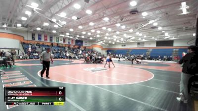 157 lbs Cons. Round 4 - David Cushman, Wisconsin - Platteville vs Clay Gainer, Messiah College