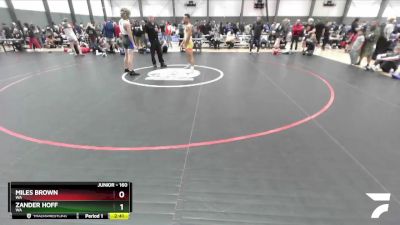 160 lbs Cons. Round 3 - Miles Brown, WA vs Zander Hoff, WA