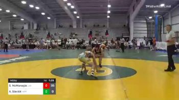 145 lbs Prelims - Sam McMonagle, LAW White vs Ashton Slavick, Young Guns Purple