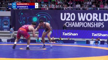 97 kg 1/2 Final - Justin Lee RADEMACHER, United States vs Rizabek Aitmukhan, Kazakhstan