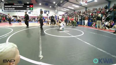 67 lbs Consi Of 8 #2 - Zachary Montgomery, Berryhill Wrestling Club vs Jack Sadler, Barnsdall Youth Wrestling