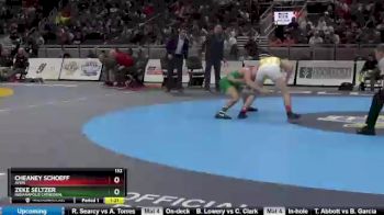132 lbs Semifinal - Cheaney Schoeff, Avon vs Zeke Seltzer, Indianapolis Cathedral