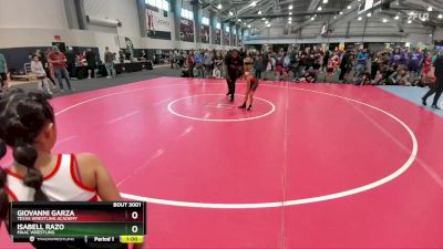 75 lbs Champ. Round 1 - Giovanni Garza, Texas Wrestling Academy vs Isabell Razo, MAAC Wrestling