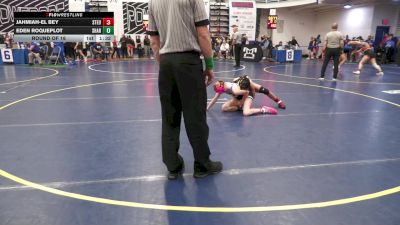100 lbs Round Of 16 - Jahmiah-el Bey, Steubenville-OH vs Eden Roqueplot, Sharpsville