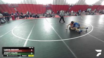 145 lbs Cons. Round 2 - Emmett Collins, Mineral Point Wrestling Club vs Carson Bremmer, Verona Area Wrestling Club Inc.