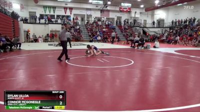 106 lbs Semifinal - Dylan Ulloa, North Scott JV vs Connor McGonegle, Iowa City, Liberty