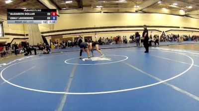 117 lbs Cons. Round 2 - Elizabeth Dollar, Indiana Tech University vs Emily Leeseberg, John Carroll University