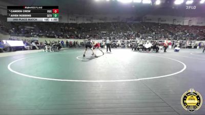 B4A-190 lbs 3rd Place Match - Aiven Robbins, Catoosa vs Camden Crew, Poteau