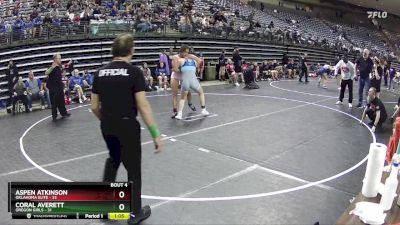 150 lbs Quarterfinals (8 Team) - Coral Averett, Oregon Girls vs Aspen Atkinson, Oklahoma Elite