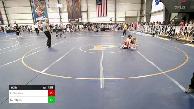 90 lbs Round Of 32 - Logan Barry, RI vs Carter Roy, VA