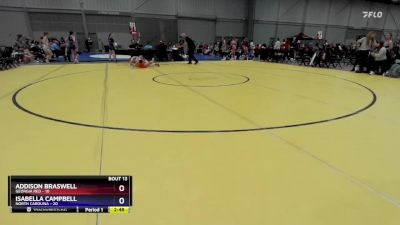 135 lbs Placement Matches (8 Team) - Addison Braswell, Georgia Red vs Isabella Campbell, North Carolina