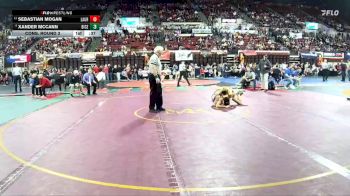 A - 132 lbs Cons. Round 3 - Sebastian Mogan, Laurel vs Xander McCann, Billings Central/Joliet