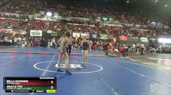 G - 120 lbs Quarterfinal - Grayle Fox, Custer Co. (Miles City) Girls vs Bella Downing, Flathead Girls