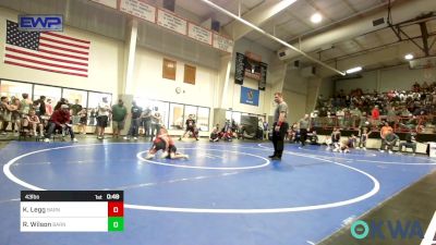 43 lbs Final - Kashton Legg, Barnsdall Youth Wrestling vs Rush Wilson, Barnsdall Youth Wrestling