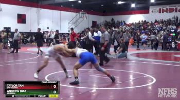 126 lbs Cons. Round 1 - Taylor Tan, San Marino vs Andrew Diaz, Hesperia