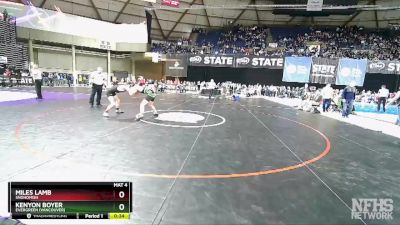 3A 126 lbs Cons. Round 3 - Kenyon Boyer, Evergreen (Vancouver) vs Miles Lamb, Snohomish