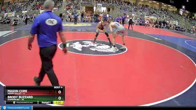 154 lbs Quarterfinals (8 Team) - Brody Buzzard, Harrisburg vs Mason Core, North Valley