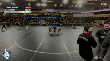 100 lbs Cons. Round 3 - Cambyl Sattler, Clinton vs Mya Van Beek, Raccoon River-Northwest