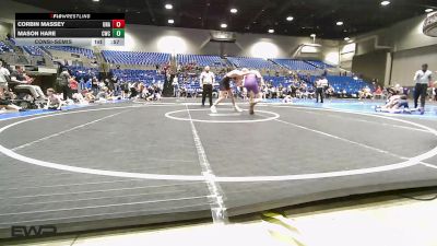 132 lbs Consolation - Corbin Massey, Unattached vs Mason Hare, CWC-collinsville