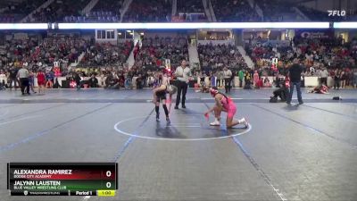 85 lbs Cons. Round 2 - Jalynn Lausten, Blue Valley Wrestling Club vs Alexandra Ramirez, Dodge City Academy