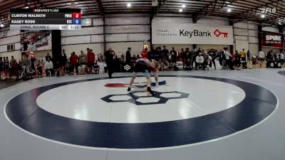 86 kg Cons. Round 2 - Clinton Walrath, Panther Wrestling Club RTC vs Kasey Ross, Burg Training Center